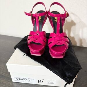 Yves Saint Laurent Women's Pink Strappy Heels